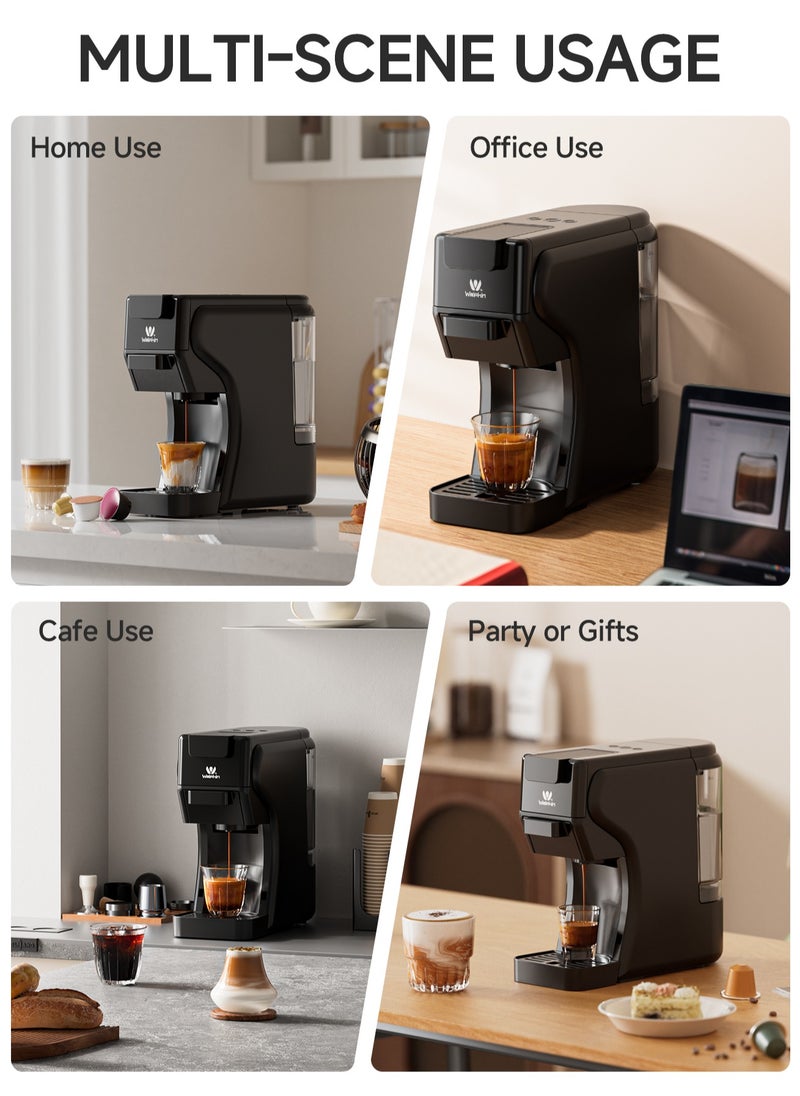 Walphin 3in1 Coffee Maker19Bar Multicapsule Espresso Coffee Machine Cold and Hot Brewing Espresso Coffee Maker Cappuccino&Latte Maker for Dolce Gusto/Nespresso Original/GroundCoffee  - Image 4