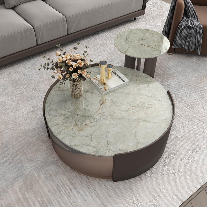 STICKEEP Gold Green Marble Contact Paper Counter Top Peel and Stick Waterproof Marble Wallpaper Removable Marble Contact Paper for Countertops Dresser Kitchen Cabinets Bathroom Table 17.7"x315" - Image 5