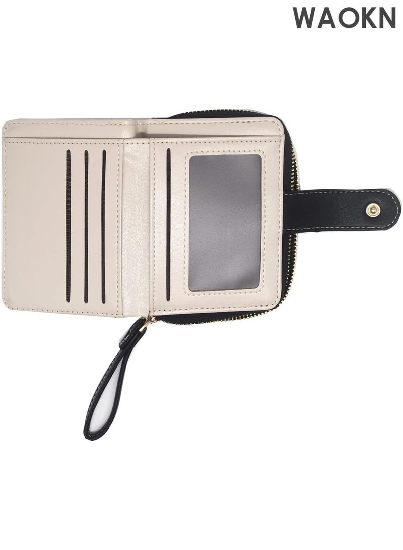 WAOKN Cute Cat Wallet for Women - PU Leather Small Billfold Card Holder with Coin Purse - Compact Slim Wallet for Girls & Ladies - RFID Blocking Credit Card Organizer (Black) - Image 5