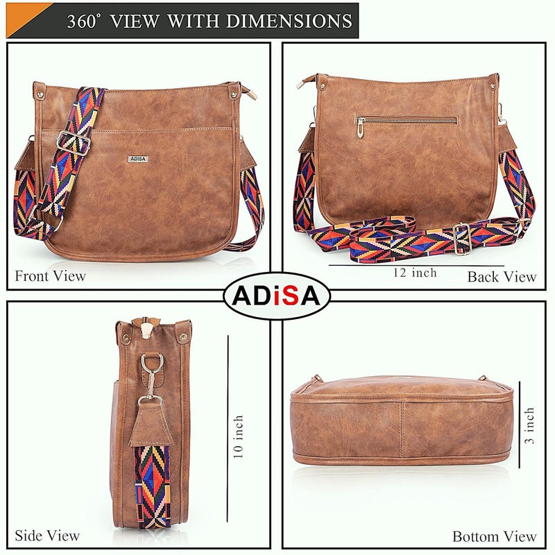 ADISA trendy hobo shoulder handbag for women and girls with crossbody sling belt (AD4082) - Image 2