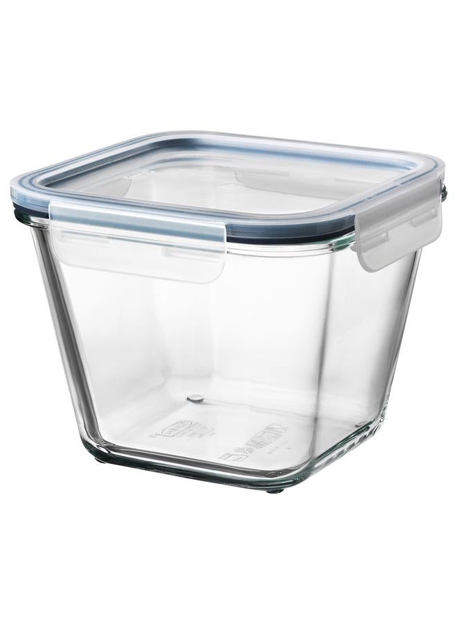 Zaboon Food Container With Lid, Square Glass/Plastic, 1.2 L - Image 1