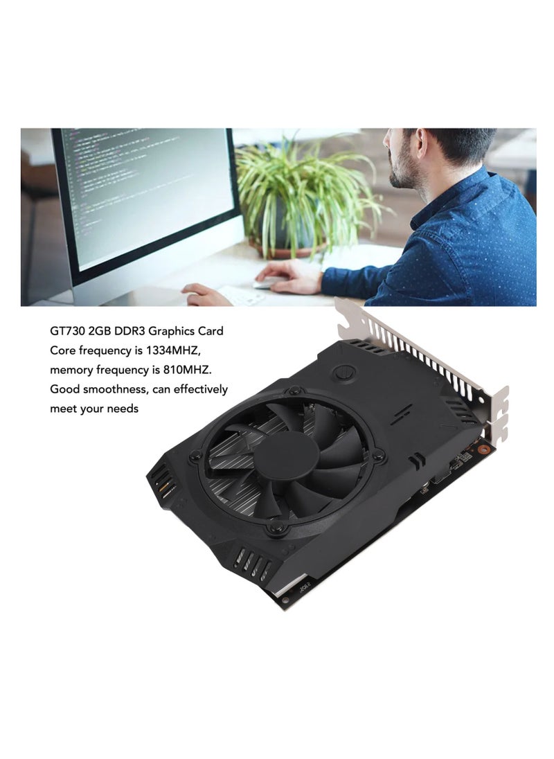 Generic GT730 2GB DDR3 128bit Gaming Graphics Card 2560x1600 Resolution PCI Express 2.0 16X PCIE Graphics Card GPU Video Card with Fan  - Image 3