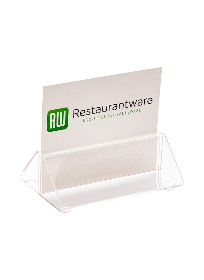 Clear Tek 3.5 x 2.4 x 1.2 Inch Card Holder, 1 Sturdy Slotted Card Holder - For Table Numbers, Or Guest Names, Use At Wedding, Party, Or Restaurant, Clear Acrylic Place Card Holder