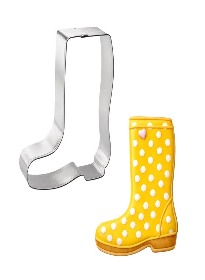 Foose Rainboot Cookie Cutter 3.5 Inch - Made in the USA - Foose Cookie Cutters Tin Plated Steel Rainboot Cookie Mold - Image 1