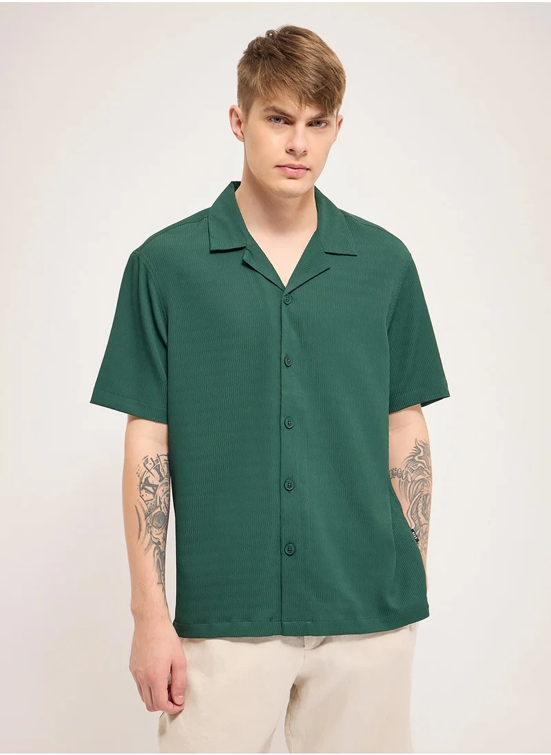 ذا بير هاوس Cotton Shirt for Men | Slim Fit, Short Sleeve, Casual or Formal Button-Down | Soft, Breathable Fabric for Work, Everyday, & All-Season Wear in Stylish