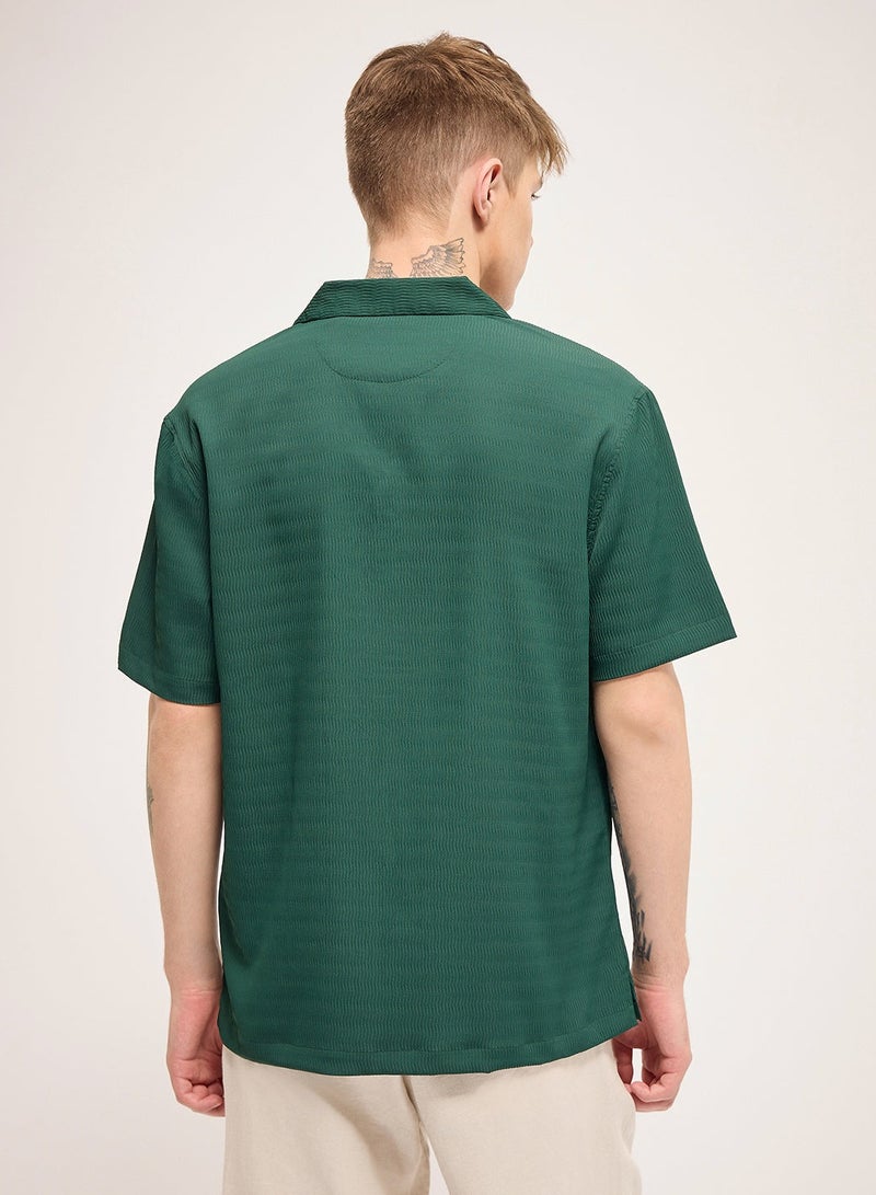 THE BEAR HOUSE Shirt for Men | Slim Fit, Short Sleeve, Casual or Formal Button-Down | Soft, Breathable Fabric for Work, Everyday, & All-Season Wear in Stylish  - Image 5