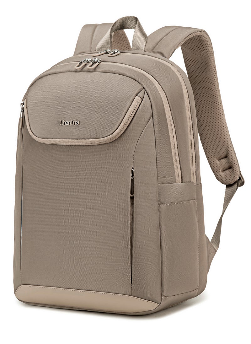 Chantria Premium Durable Lightweight Laptop Backpack for Women Water Resistant Multifunctional Daypack for Casual Office School Travel, CB00638-Khaki  - Image 1