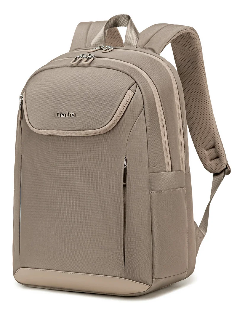 Chantria Premium Durable Lightweight Laptop Backpack for Women Water Resistant Multifunctional Daypack for Casual Office School Travel, CB00638-Khaki
