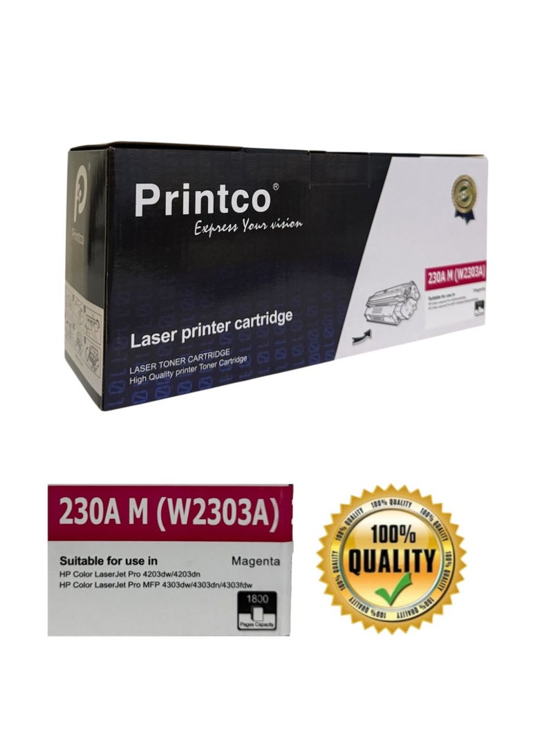 Printco compatible HP Toner 230A Magenta W2303A M420 - Image 2