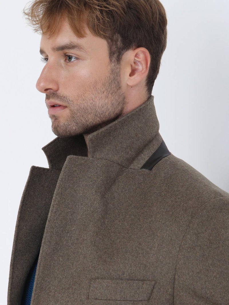 Kip Light Brown Woven Coat  - Image 3