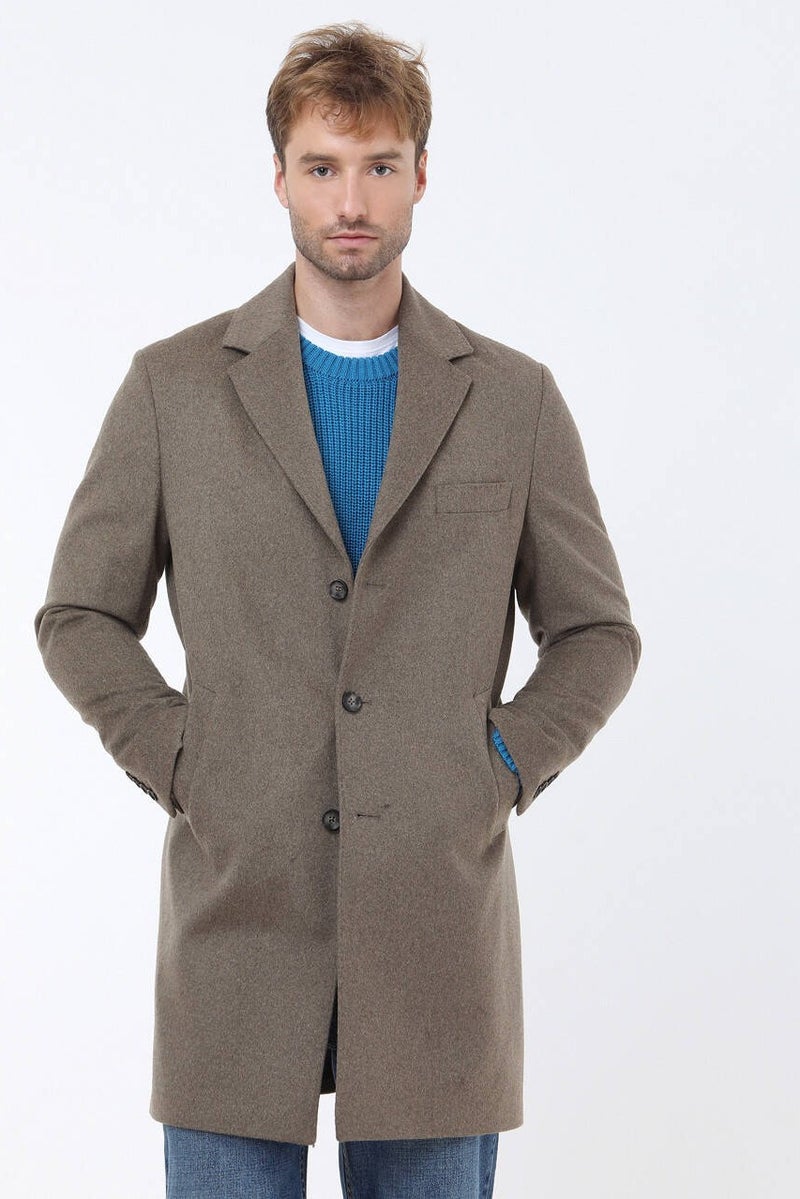 Kip Light Brown Woven Coat  - Image 1