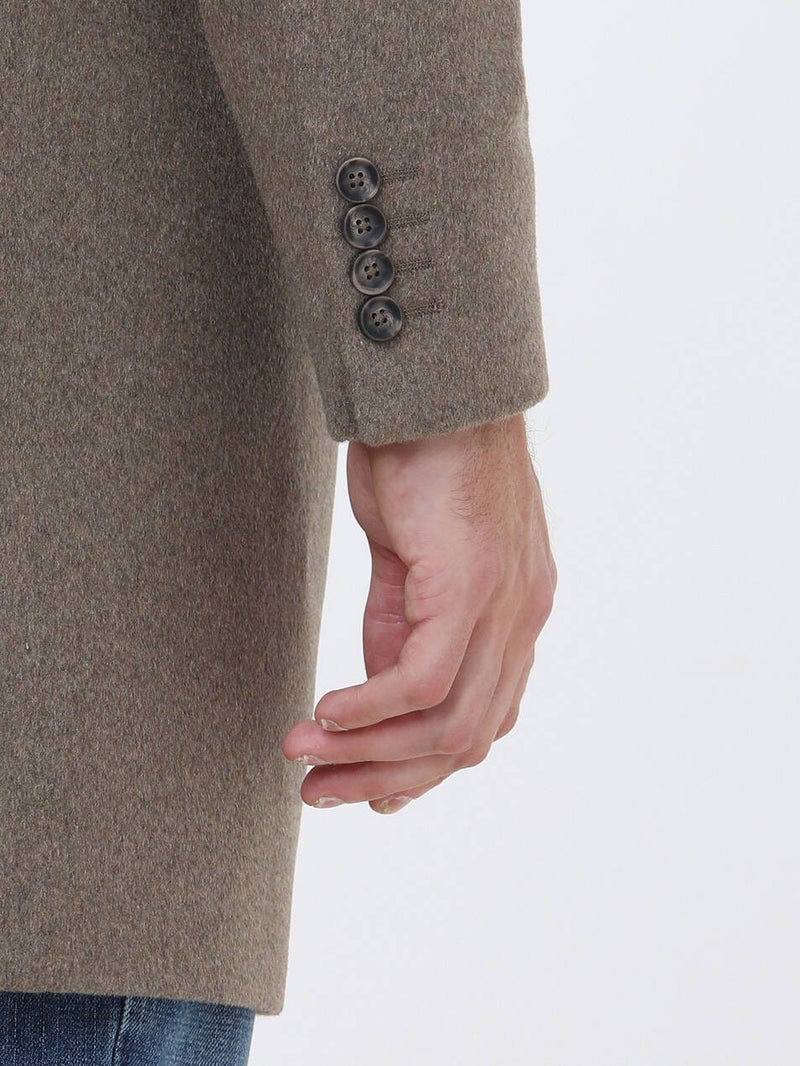 Kip Light Brown Woven Coat  - Image 4