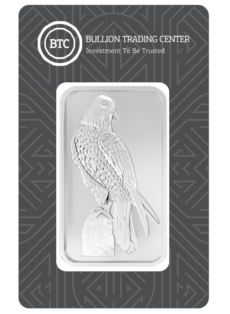 BTC 100g Silver Ingot - Falcon - Image 1