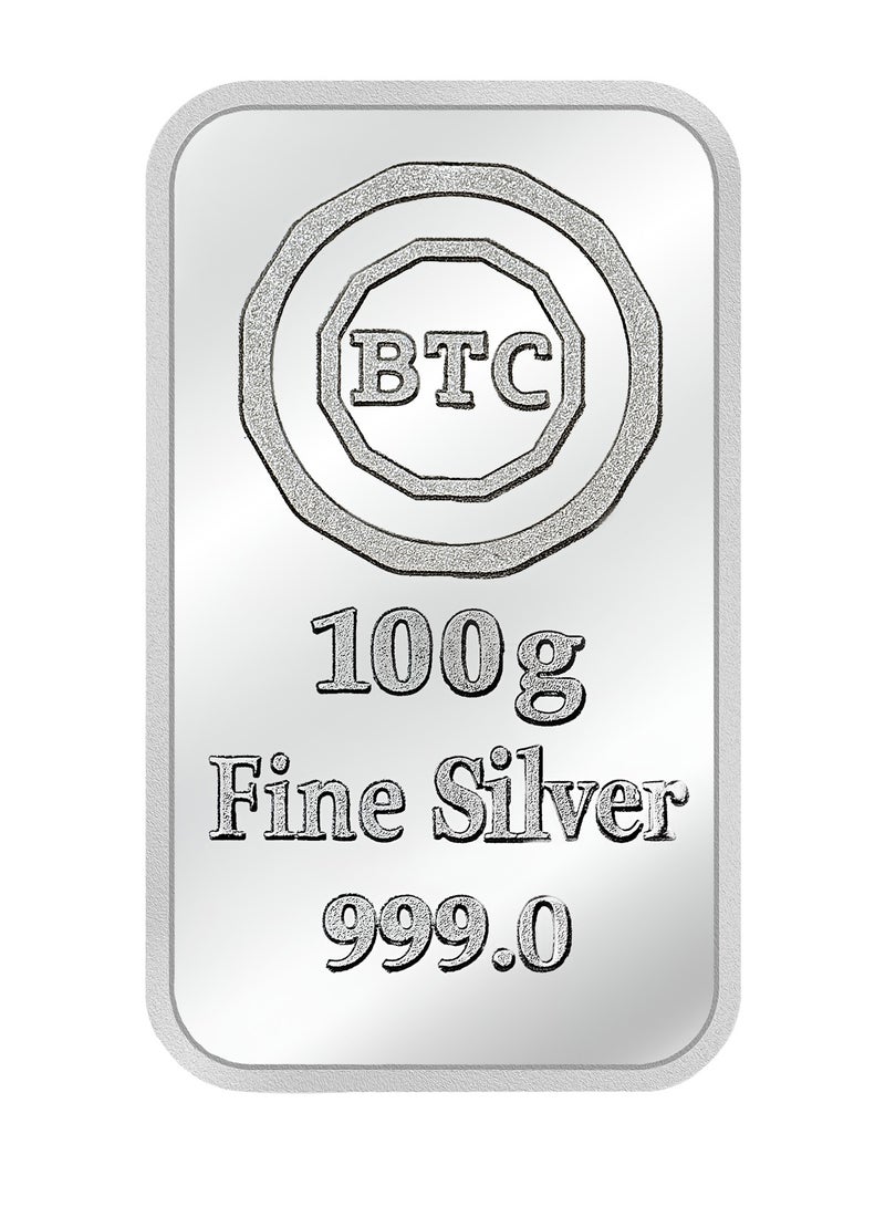 BTC 100g Silver Ingot - Falcon - Image 3