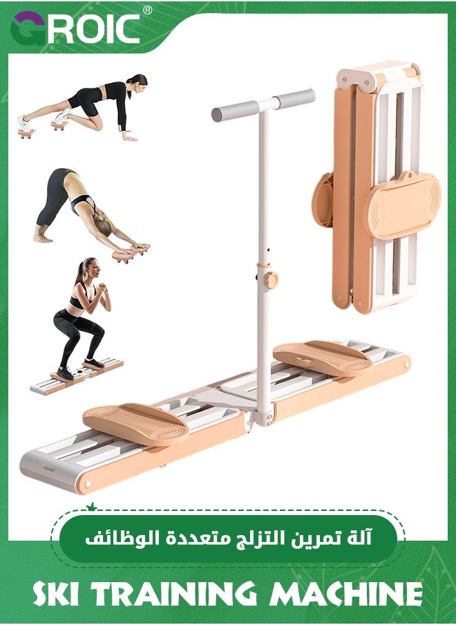 GROIC Multifunctional Ski Training Machine, Ski Exercise Machine with Handrail, Pilates Board, Thigh Master, Kegel Exerciser, Pelvic Floor Muscle, Ab Roller Wheel, Home Postpartum Repair Machine for Women  - Image 1