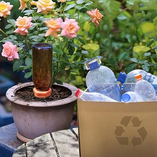 Soilagua Wine Bottle Watering Spikes, Terracotta Watering Spikes for Out | Indoor Plants, Self Watering Planter Insert, Vacation Plant Watering Devices, Clay Plant Watering Globes, 8-Pack - Image 2