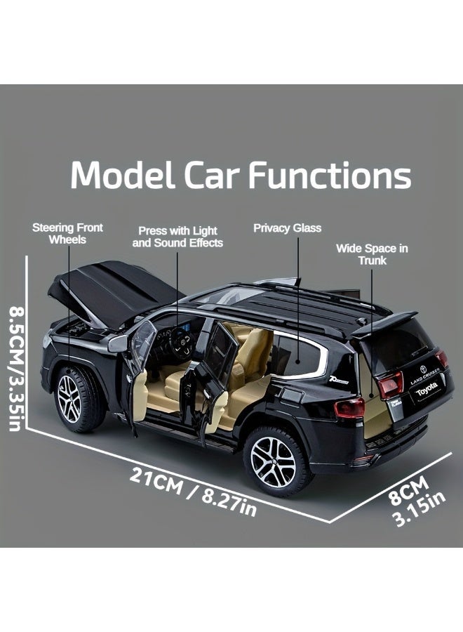 TOYOTA 1:24 Scale Toyota Land Cruiser Die-Cast Model Car – Alloy SUV with Pull-Back Action, Zinc Alloy Body Collectible Toy for Enthusiasts and Hobby Collectors - Image 2