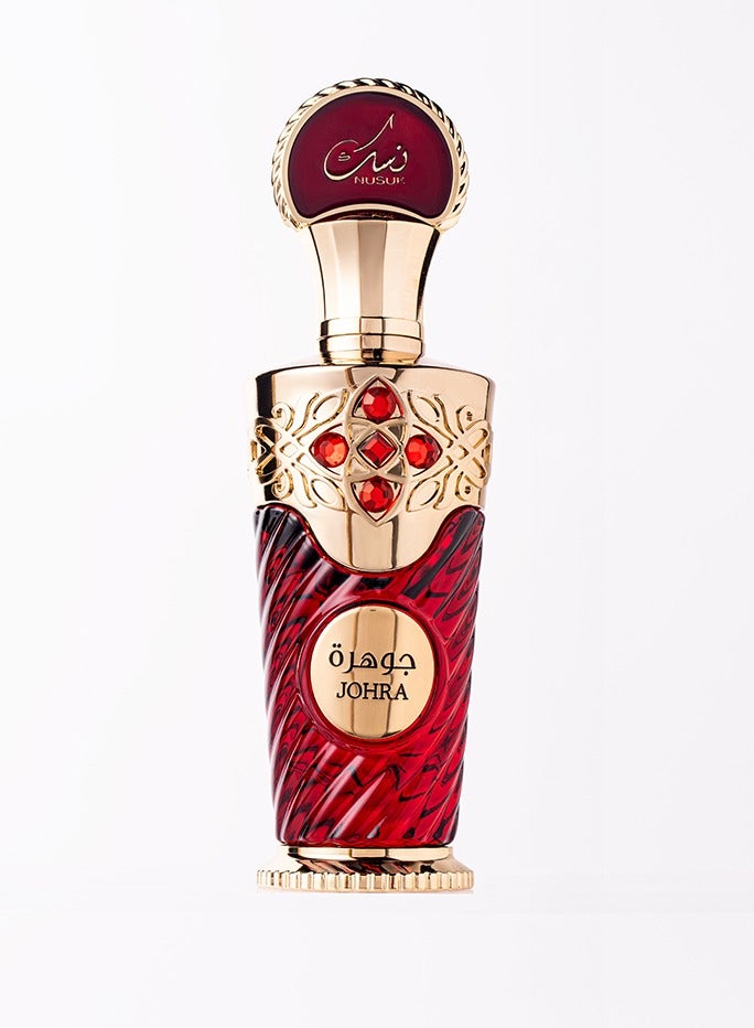 Nusuk Johra Long Lasting Perfume Hibiscus, Vanilla & Amber Fragrance Elegant Day-to-Night Scent For Women Eau De Parfum 100ML - Image 1