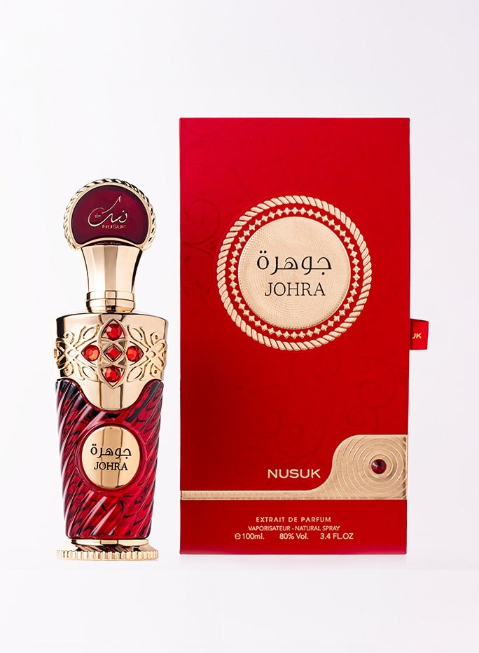 Nusuk Johra Long Lasting Perfume Hibiscus, Vanilla & Amber Fragrance Elegant Day-to-Night Scent For Women Eau De Parfum 100ML - Image 2