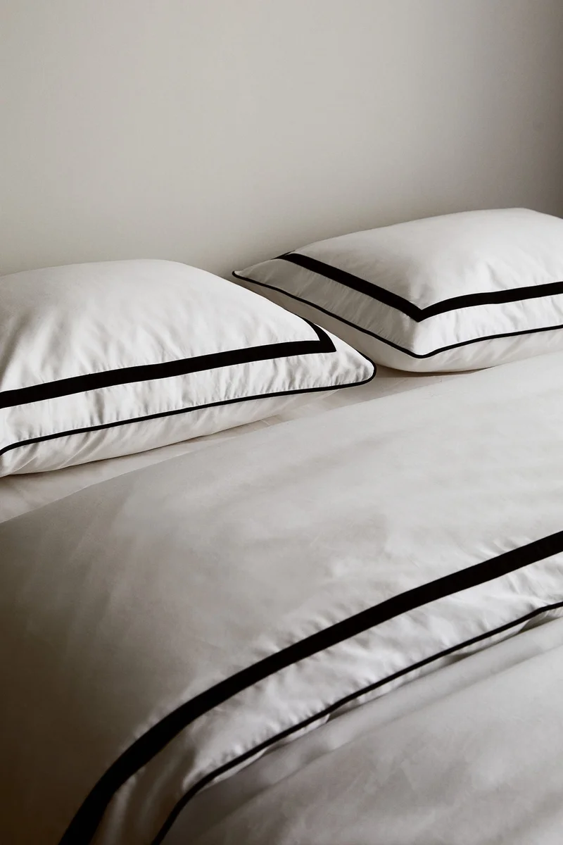 اتش اند ام طقم غطاء اللحاف من القطن المصري