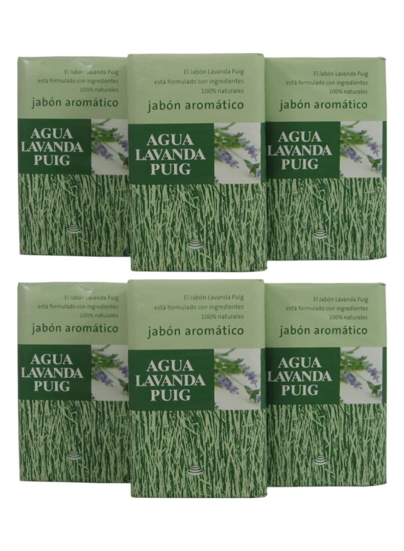 Agua Lavanda Puig Aromatic Toilet Soap Set 6 Pieces