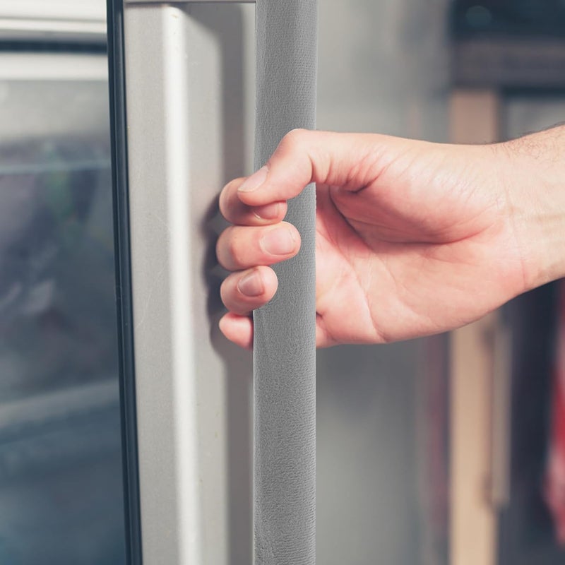 VERDANVERSE 2Pcs Refrigerator Handle Covers Appliance Door Handle Protectors for Kitchen Appliance Freezer and Microwave Compatible Light Gray - Image 4