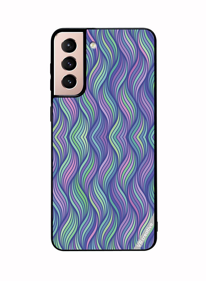 VR CREATIVE Protective Case Cover For Samsung Galaxy S21 5G Strips Design Multicolour - Image 1