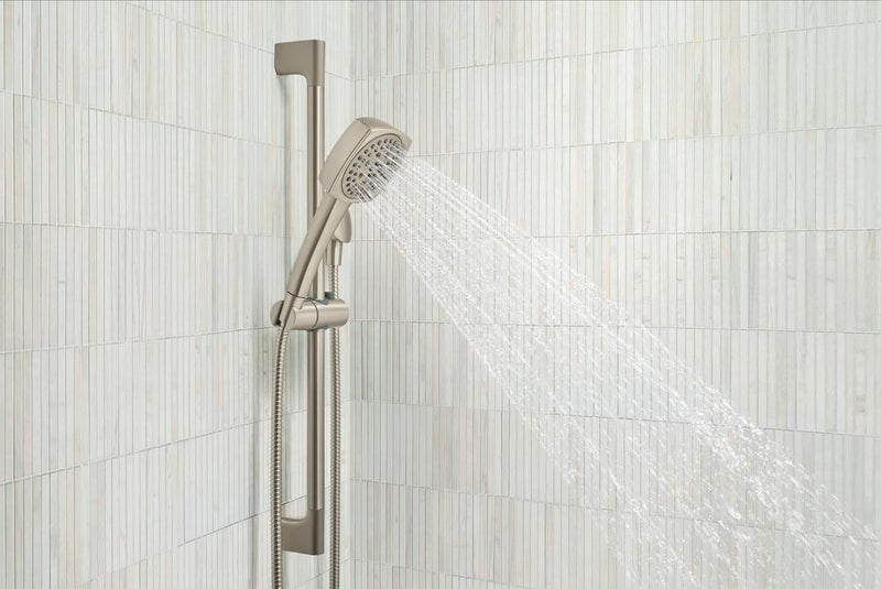 Peerless Ezra 6Setting Slide Bar Hand Held Shower with Hose Brushed Nickel Handheld Shower Head Slide Bar Hand Shower Handheld Shower Detachable Shower Head Brushed Nickel P62471BN - Image 2