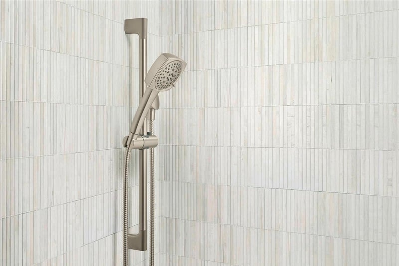 Peerless Ezra 6Setting Slide Bar Hand Held Shower with Hose Brushed Nickel Handheld Shower Head Slide Bar Hand Shower Handheld Shower Detachable Shower Head Brushed Nickel P62471BN - Image 5