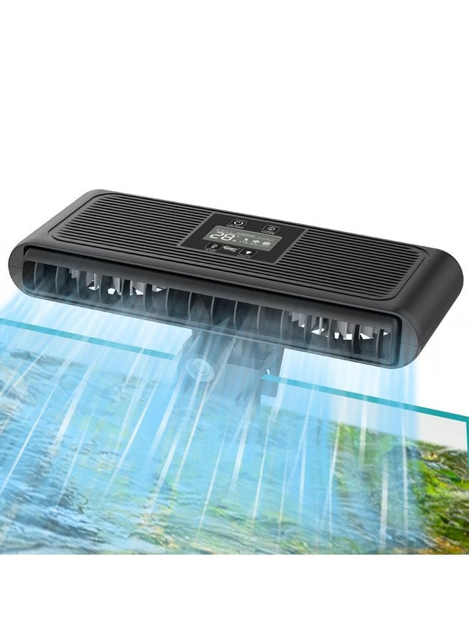 هايغر مروحة تبريد حوض السمك hygger، مروحة تبريد حوض السمك ذات التحكم التلقائي في درجة الحرارة مع درجة حرارة قابلة للتعديل و3 سرعات للرياح، مبرد حوض السمك الهادئ - Image 1