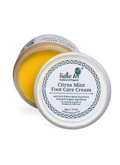 Rustic Art Rustic Art Organic Citrus Mint Foot Care Cream | Nourishing, Moisturizing & Non Greasy | 50g  - Image 1