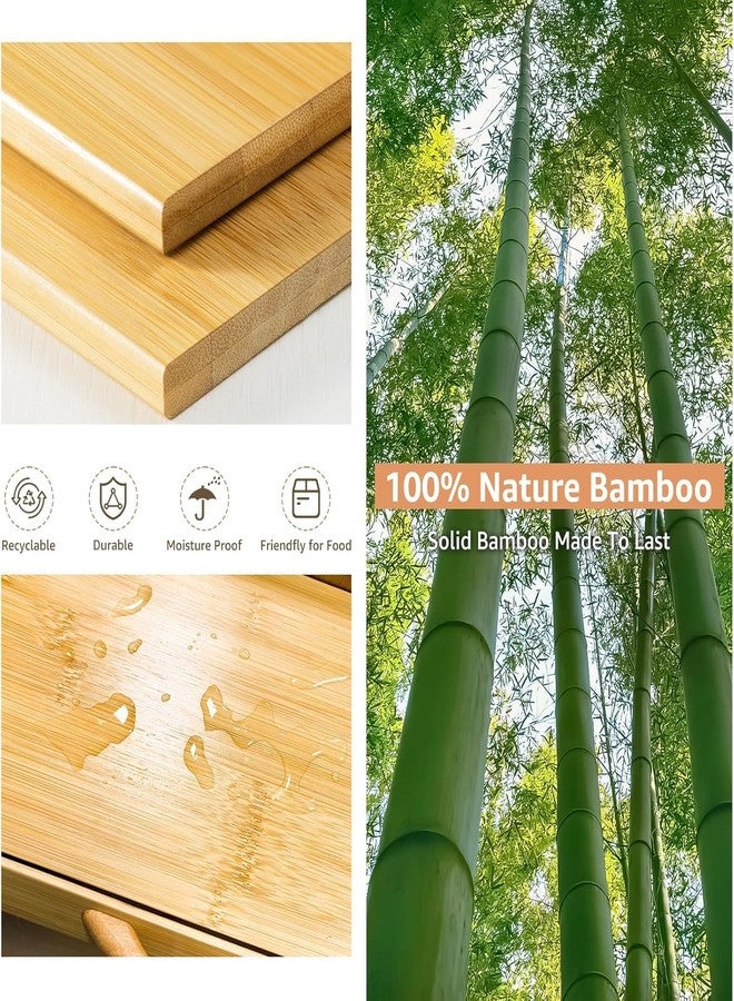 BAMBANG Extra Large Bread Box, Double Layer Bread Box for Homemade Bread, Bamboo Wooden Bread Storage Container with Tool Holder & Handles & Window, Assembly Required(14.9" x 11" x 15.3") Natural - Image 4