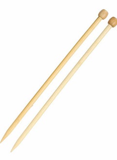 KASTWAVE Knitting Needles Portable Single Point Knitting Needles, Knitting Tools 2Pcs Sewing Sweater Needles Weaving Tool Wooden for Scarf DIY(12mm)  - Image 1