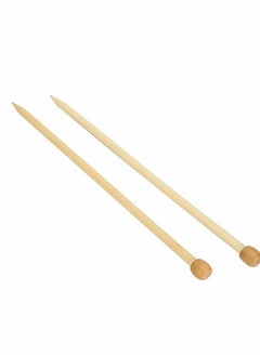 KASTWAVE Knitting Needles Portable Single Point Knitting Needles, Knitting Tools 2Pcs Sewing Sweater Needles Weaving Tool Wooden for Scarf DIY(12mm)  - Image 3