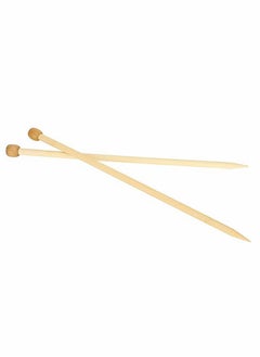 KASTWAVE Knitting Needles Portable Single Point Knitting Needles, Knitting Tools 2Pcs Sewing Sweater Needles Weaving Tool Wooden for Scarf DIY(12mm)  - Image 2