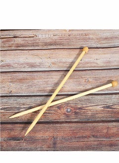KASTWAVE Knitting Needles Portable Single Point Knitting Needles, Knitting Tools 2Pcs Sewing Sweater Needles Weaving Tool Wooden for Scarf DIY(12mm)  - Image 4