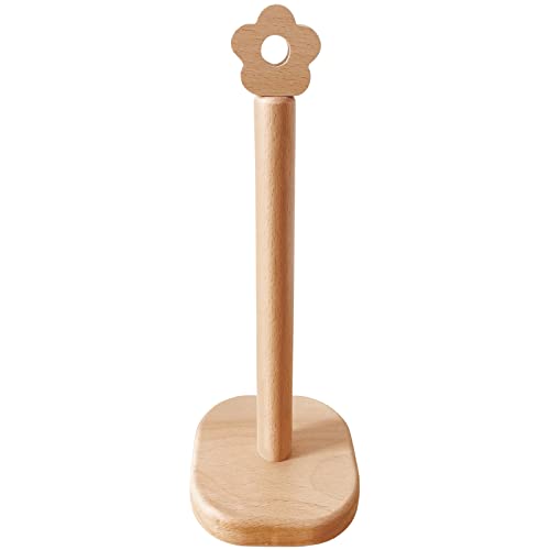 Cambiar Paper Towel Holder, Wooden Kitchen Roll Stand Organizer Free Standing, Housewarming Gift Present for Friends - Image 1