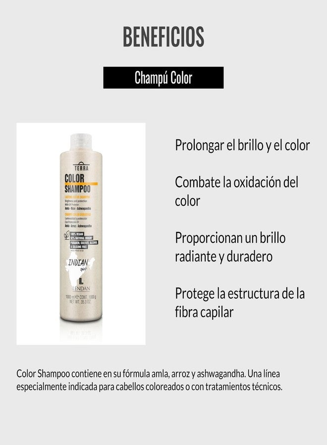 Lendan - Colored Hair Shampoo - Terra Color Shampoo - 1000 ml - Prevents Color Oxidation and Prolongs Its Duration - Adds Brightness and Protection - Strengthens Hair - Shiny Hair - Vegan - Image 3