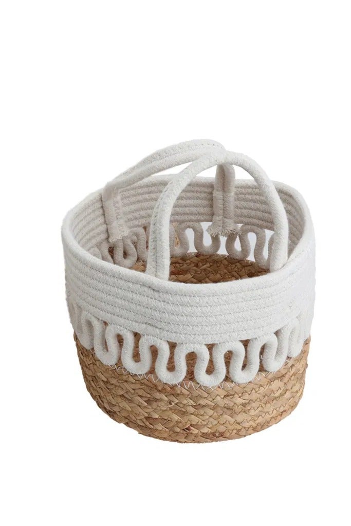 السيف غاليري طقم سلال قطن السيف غاليري، 25,30,35 سم، دائري، 3 قطع - بيج - Image 3