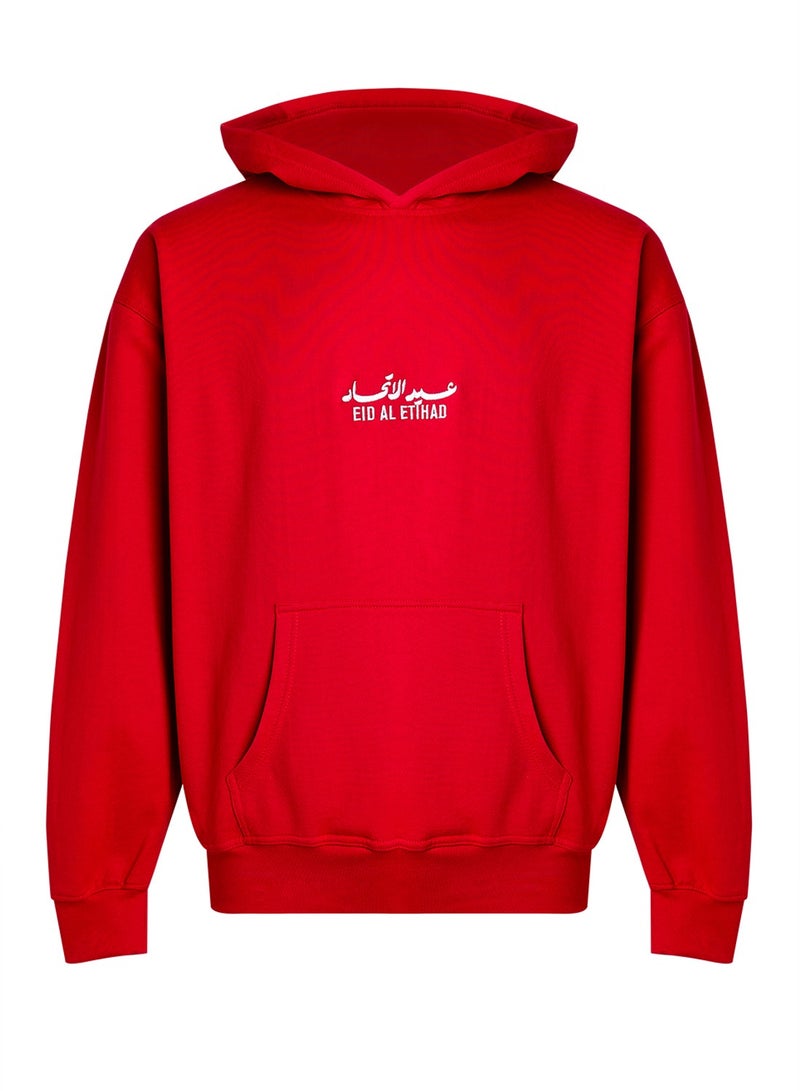 Eid Al Etihad Eid Al Etihad Hoodie- Red - Image 1