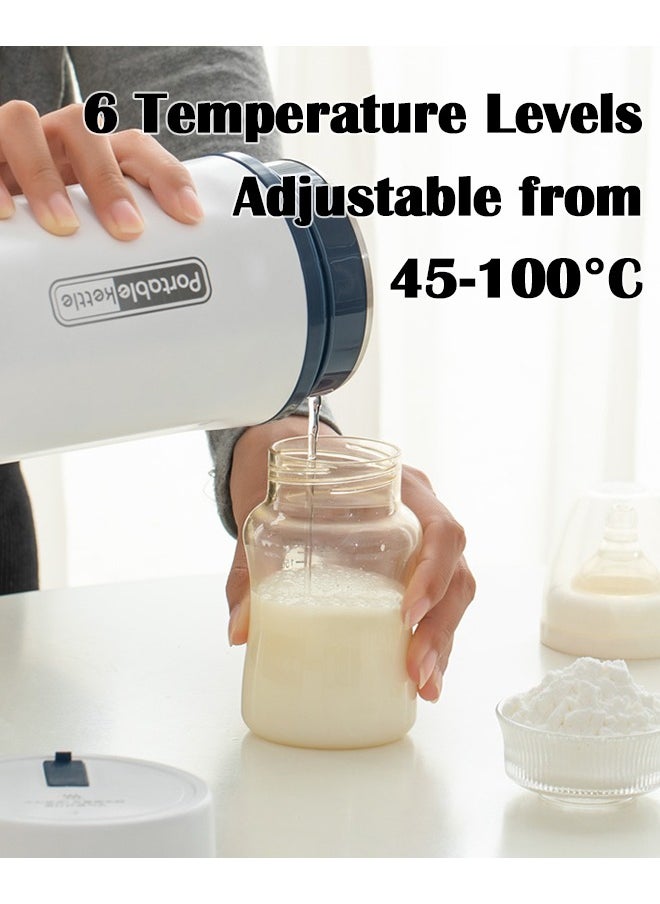XiuWoo - Multifunction Portable Electric Kettle for Boiling Water 550ML Insulation Travel Beaker Tea Kettle Hot Water Boiler Stainless Steel Automatic Shut Off for Making Tea Coffee Baby Milk - Image 1
