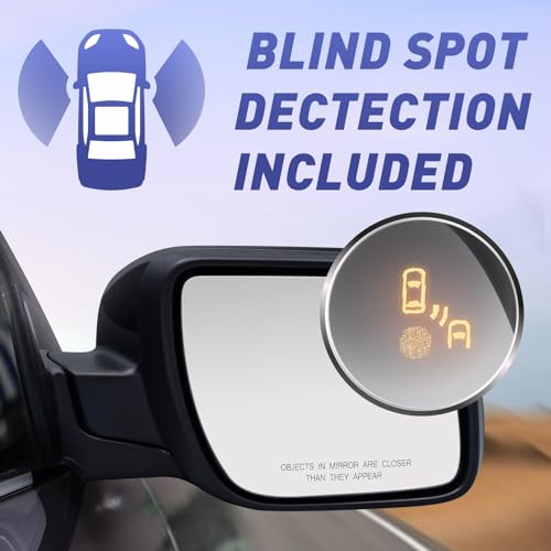 VMDCcdz Driver Side Mirror Compatible with Ford Explorer 2011-2019 with Blind Spot Light Turn Signal Light Puddle Light Heated Power Glass 9-Pins Rear View Door Mirror - Image 5