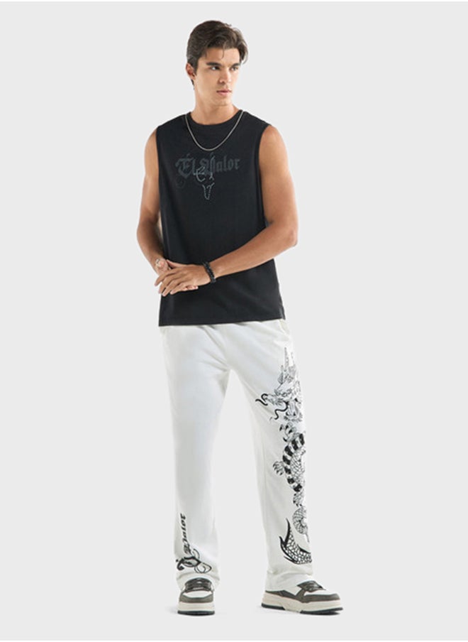 FAV Typographic Print Sleeveless T-Shirt  - Image 4