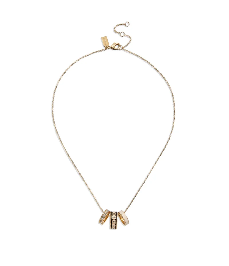كوتش Signature Rondelle Pendant Necklace