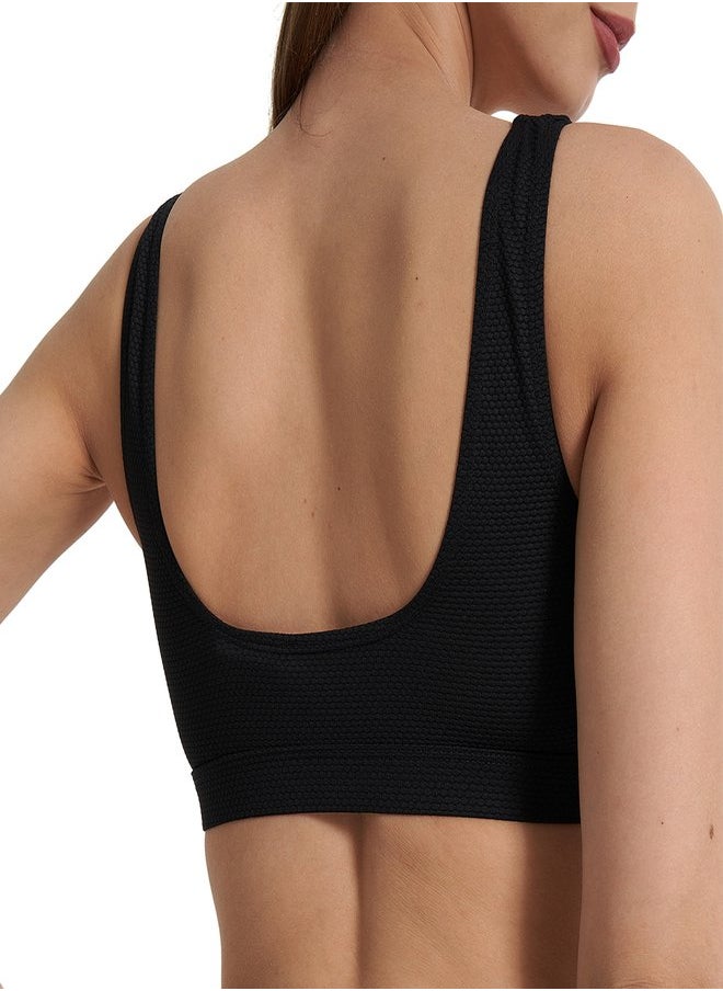 Joss - Joss Women’s Black Bathing Bra – Quick-Dry, Durable & Comfortable, Perfect for Swimming, Sunbathing, and Beach Games - Image 1