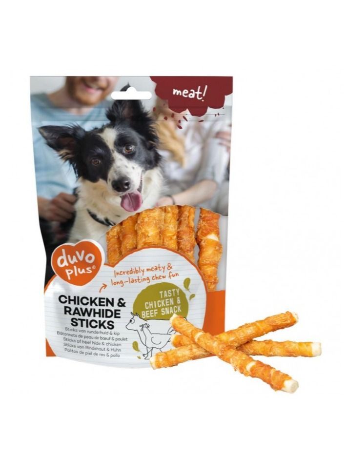 duvo Plus Dog Meat Chicken & Rawhide Sticks Small 400G - Image 1