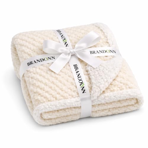 BRANDONN Premium Baby Blanket 100×75 cm – Ultra Soft Flannel Sherpa Newborn Blanket for Winter, AC, Stroller, Crib, Travel (0-12 Months) - Image 1