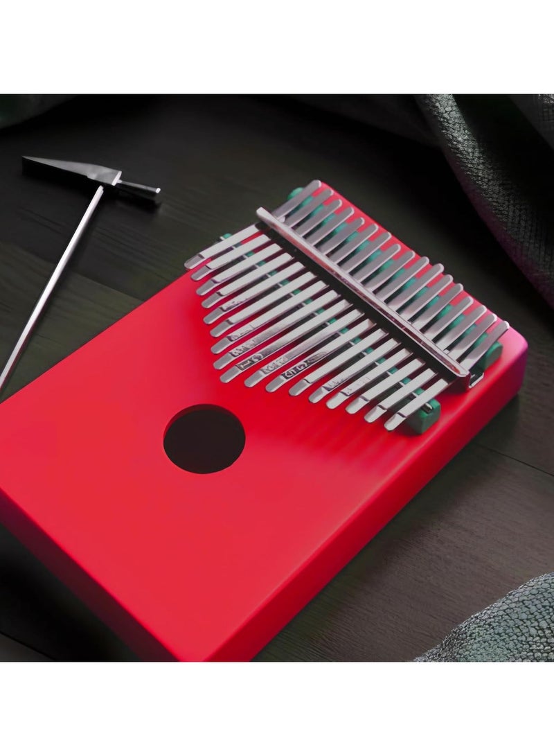 Wooden Kalimba Finger Thumb Piano Mbira 17 Keys C Key + Tuning Hammer & Storage Pouch Portable Instrument for Beginners & Hobbyists - Image 1