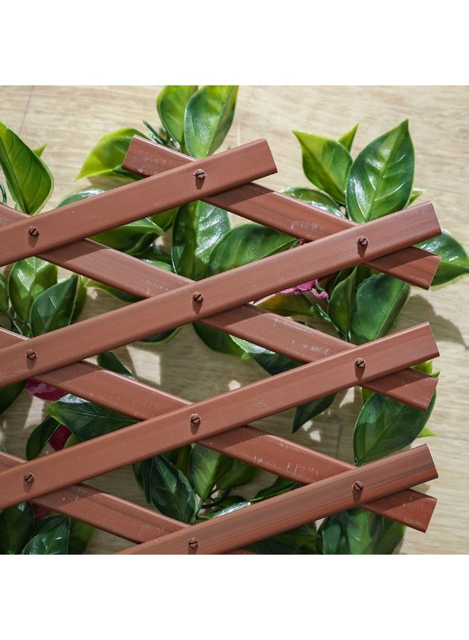 DANUBE HOME Artificial PVC Willow Fence Bougainvillea | Decorative Fence Cover With Plastic Plant Decor | Uv Resistant Faux Plants Greenery Artificial Hedges For Outdoor 90x180cm - Green  - Image 1
