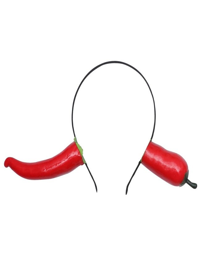 BESTOYARD Chili Pepper Headband for Adults - Funny Foam Hot Pepper Hair Accessory for Party Cosplay Halloween and Photo Props 11.8 Inches - Image 1